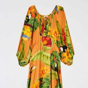 Farm Rio “Tropical Desire Midi Dress” Size Large